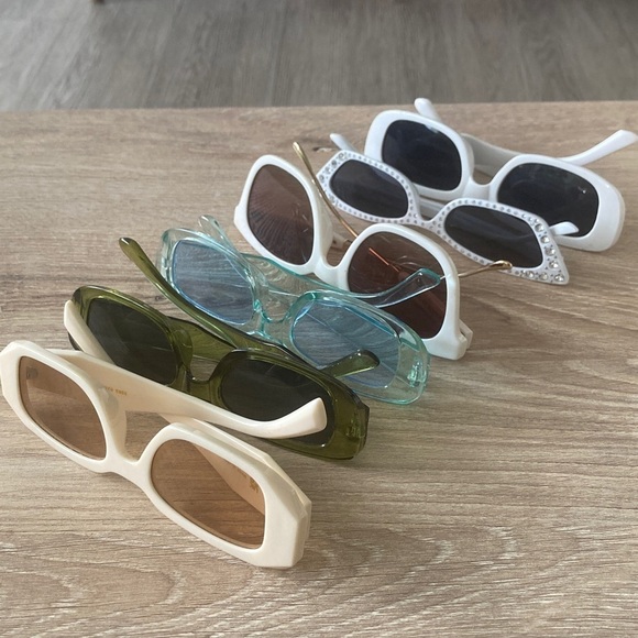 Other - Trendy Sunglasses Set in White, Green, and Blue